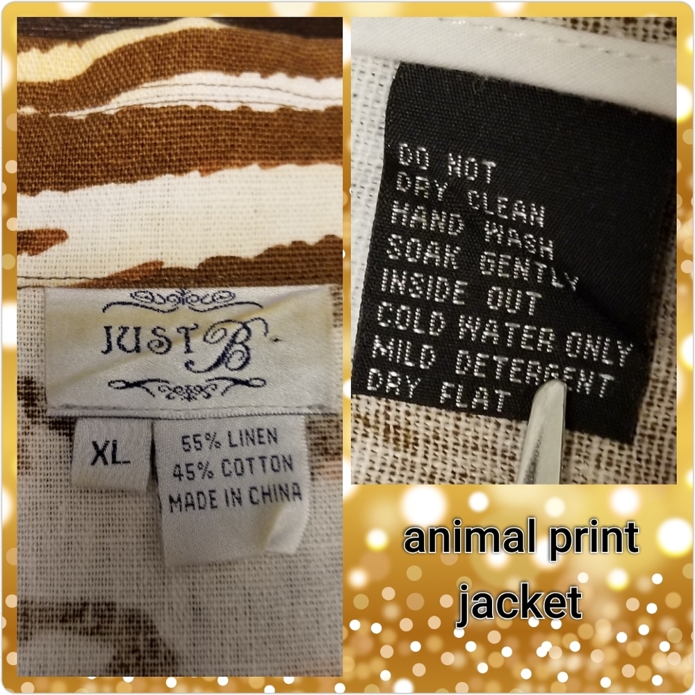 Just B Linen Cotton Denim Jacket, XL - Picture 6 of 8